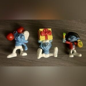 SMURFS Lot of 3 2011 - 2013 McDonalds Happy Meal Toys Peyo 3" Tall